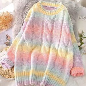 Ombre Rainbow Knit Sweater